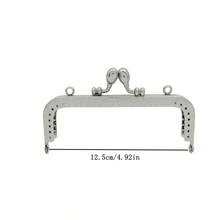 1pc Square Wallet Frame Metal Hardware DIY Purse Clasp - Silver - View 11