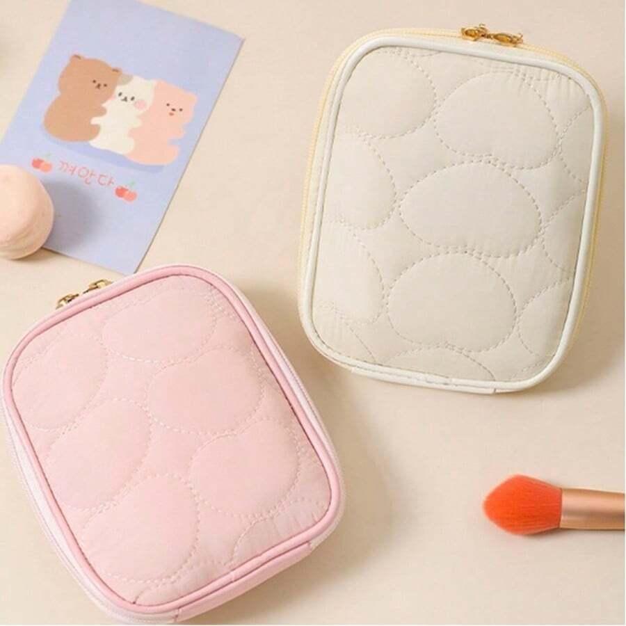 简约小巧唇膏袋，便携旅行化妆品收纳包 - 彩色 - 查看 1