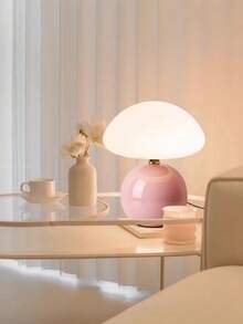 USB Pilz-förmige LED Schreibtischlampe, weiße minimalistische Stimmungsbeleuchtung geeignet für Schlafzimmer und Studentenwohnheim - Einheitsgröße - Übersicht 9