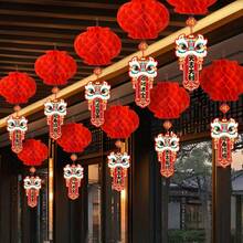 10个2026新年灯笼，马年装饰挂件，春节场景装饰 - 彩色 - 查看 4
