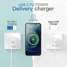 1-3个装 20W USB-C PD 快充墙充适配器，适用于家庭、办公室和旅行使用，兼容 17 Pro Max/17 Pro/Air/17、16 Pro Max/16 Pro/16 Plus/16、15 Pro Max/15 Pro/15 Plus/15/14 Pro Max/14 Pro/14/13 Pro Max/13 Pro/13/12/11/Xs/X/Xs Max/iPad 及其他设备 - 白色 - 查看 5