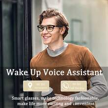 VUB 2026 Wireless Smart Glasses, Auto-Dimming Lenses, Touch Operation, Built-In Microphone, HD Audio, Wireless Connection, Rechargeable Battery, Suitable For Office, Outdoor, Sports, Driving, Music Playback, Hands-Free Calling - Ideal Holiday Gift! - 黑色 - 查看 4