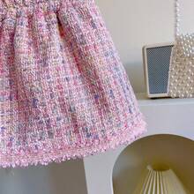 2pcs Girls Short Jacket And Skirt Set, Fashion Autumn/Winter - Pink - View 10