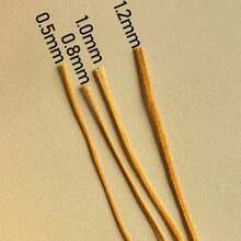 SiiRo Flat Waxed Thread For Leather Sewing String Polyester Cord Stitching Bookbinding DIY Weave Craft (1.2mm300D Apricot) - MàuJ - Xem 3