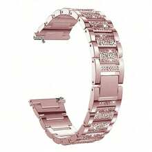 Bling Case+ Jewelry Bracelet For  Galaxy Watch 4 5 6 7 Band 40mm 44mm Steel Strap Protective Cover Galaxy Watch 4 5 6 For Christmas, Birthday, New Year Gifts, Winter,Gifts For Family, Friends,Birthday,Girlfriend,Boyfriend - Pink - View 2