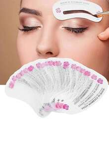 240pcs Thrush Template, Eyebrow Tracing Template Set, Eyebrow Drawing Card/Eyebrow Trimmer, Eyebrow Trimmer, And Thrush Template, Including Makeup Auxiliary Tools, Portable And Easy To Use, Eyebrow Trimmer Mold Beauty Kit Makeup Thrush Template Tools, Thrush Beauty Kit, 24 Styles Of Thrush Templates - Multicolor - View 9