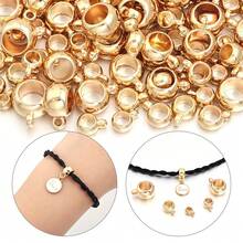 100-30pcs/Pack KC Gold CCB Large Hole Beads 6-16mm For Necklace Bracelet Pendant Jewelry Making DIY Accessories