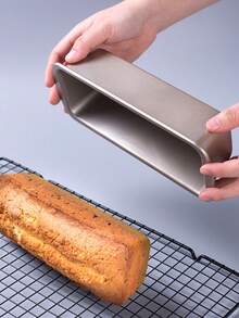 1/2pcs Gold Carbon Steel Rectangular Bread Loaf Pan, Large/Medium/Small Pound Cake Mold, Non-Stick Toast Baking Tray, Homemade Bread & Cake Baking Tool, Easy To Clean, Suitable For Home Use - Gold - View 10