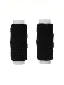 2pcs Black & White Elastic Thread,Ultra-Fine Closed-End Stretch Thread, Seamless Round Latex Sewing Thread For DIY Beading, Skirt Gathering & Fabric Ruffles Thread,DIY Bead Elastic Cord,Invisible Elastic Band For Professional Hemming, Craft Jewelry, And Creating Flounces, Elastic String For Gathering Fabric, Elastic Thread For Sewing & DIY Fashion Accessories