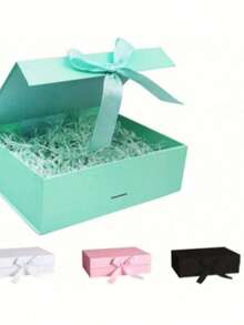 Rectangular Folding Gift Box With Magnetic Lid, Suitable For Groomsman Proposal Box, Wedding, Birthday, Anniversary, Holiday Party, Valentine's Day And Other Occasions - Multicolor - View 1