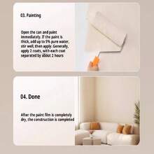 YOA Paint, 1 Gallon, Multiple Colors Available, Suitable For Walls And Ceilings-DIY Wall Repair And Decoration, Ideal For Living Rooms, Bedrooms, And Hallways White - Twilight Gray - View 4