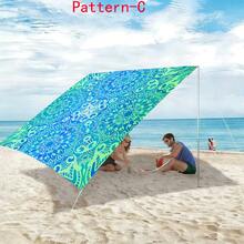 1pc 2D Digital Print Sun Shade Cloth, 5 Different Bohemian Pattern Styles, Features Include Printed Pattern, Windproof, Detachable, Lightweight, Semi-Shading, Dustproof, Durable