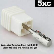 1pc 5.35mm Tungsten Carbide Barrel Nail Drill Bit, Manicure Accessory
