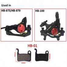 Juego de pastillas de freno de disco para bicicleta de alto rendimiento con pasadores y resortes de repuesto - Resistente al desgaste y silencioso - Multicolor - Ver 2