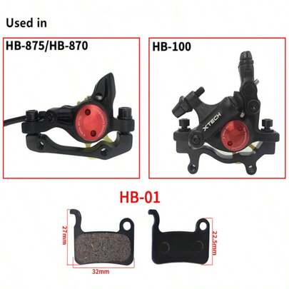 High-Performance Bicycle Disc Brake Pads Set With Replacement Pins Springs - Wear Resistant Quiet