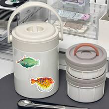 50pcs Cartoon Colorful Tropical Fish, Angelfish, Spotted Fish, Marine Life Decorative Stickers For Stationery, Refrigerator - Multicolor - View 9