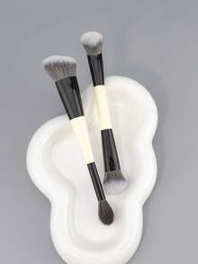 1 Pc Face Makeup Brushes, Makeup Brushes Set, Double Ended Foundation Contour Powder And Buffer Brush, Women's Blending Brush, Professional Face Brush Set Tools - Multicolor - View 2