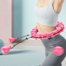 1pc Intelligent Detachable Abdominal Hoop, 24 Segments With Detachable Weighted Ball , Fitness Equipment Suitable For Women And Beginners, Waist Trainer With Massage Function - Multicolor - View 6