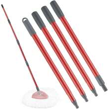 Spin Mop Handle Replacement Compatible With O Cedar Spin Mop And Bucket, 4-Section 30 To 58 Inchs Mop Replace Handle, Mop Stick For Floor Cleaning, Mop Head And Base Not Include,38952793 - Blue and White - View 1