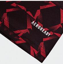 Adidas Manchester United Football Training Short Sleeve Round Neck Warm-Up Jersey - Black and Red - View 8