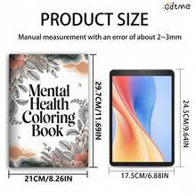 GDTME 心理健康涂色书：花环、宁静、正念和放松图案，营造平和健康的氛围，适合成人，是复活节、母亲节、父亲节、返校季、生日派对、婚礼季的理想礼物。可用于艺术手工室装饰、卧室装饰、营造舒适空间、涂色。 - 彩色 - 查看 6