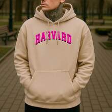 Cotton Fleece Sweatshirt, Warm, Comfortable, Printed, REF-176 - Beige - View 1