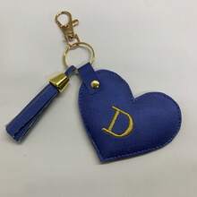 Personalized Keychain With Initial - Blue - View 2