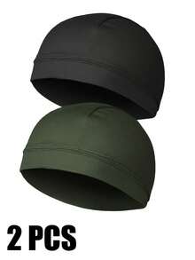 1/2 Pcs Men's And Women's Skull Cap Helmet Lining, Winter Wool Bicycle Cap, Skull Cap Under The Helmet, And Running Bicycle Cap - Multicolor - View 4