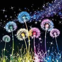 1 Set 5D Creative Dandelion Starry Sky Frameless Diamond Painting Kit, Full Artificial Diamond DIY Mosaic Art Craft, Home Decor, Relaxing Vacation Gift - Multicolor - View 9
