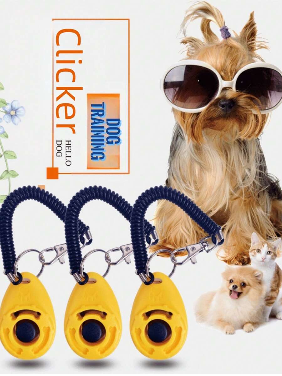 New Dog Training Clicker, Pet Training Clicker, Water Drop Shaped New Dog Training Clicker - Multicolor - View 1