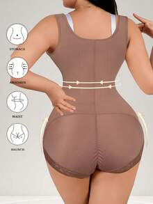 Women's Body Shaper Shapewear, Postpartum Tummy Control Waist Trainer - Purple - View 4