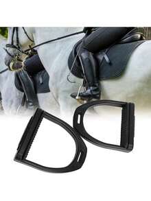 Tnfeeon 2 Piezas de estribos de Alta Resistencia, estribos de plástico Negro de ingeniería con Almohadilla de Goma Antideslizante Accesorios para Herramientas de equitación(Big),38912747 - Albaricoque - Ver 6