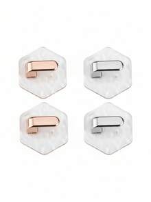 1pc/4pcs Adhesive Wall Hooks, Bathroom Organizer Hooks, No Drilling Jewelry Holder Hooks, Coat Hooks For Entryway, Closet, Cabinet - Multicolor - View 8