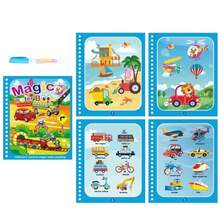 Libro de dibujo al agua reutilizable 1P: almohadilla de pinturaágica sin desorden con bolígrafo de agua recargable - 2 - Ver 11