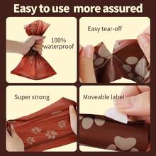 90-150pcs Portable Dog Waste Bags With Scented, With Dispenser, Rolled Dog Poop Bags - Multicolor - View 5