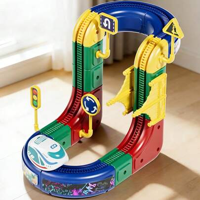 3D Modular Electric Train Set Toy For Children 3+ Years Old, Flexible Track Building, 360° Rotation, Gravity-Defying, STEM Learning Gift