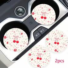 2pcs Car Cup Coaster, Stylish Fast-Drying Non-Slip Car Cup Mat - A - View 8