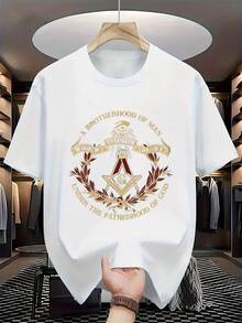 Men Freemasonry Masonic Symbols T-Shirt White Tee With Golden Emblem Machine Washable Freemasons Apparel For Everyday Formal Wear Freemasonry Gift For Masons Casual Wear Classic Retro Design Comfortable Fit Short Sleeve Shirt Casual Wearers Outdoor Activities Round Neck Shirt Durable Print Masonic Clothing Freemason Gifts Men Size S-3XL - màu đen - Xem 7