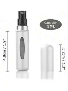 1/5ml Reusable Perfume Bottle, Valentine's Day Gift, Reusable Travel Perfume, Mini Perfume Bottle, Refillable Perfume Spray Bottle, Travel Essential, Multi-Color, Bottle, Spray Bottle, Mini Portable Empty Liquid Container, Travel Essential, Beach, Fall Decoration Travel, School Supplies Storage Box, Back-To-School Essential - Bạc - Xem 2