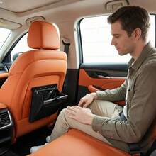 Car Seat Back Magnetic Waterproof Leather Trash Bag Organizer - Car Seat Back Magnetic Waterproof Leather Storage Bag - View 2