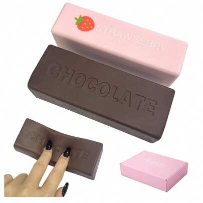 1pc New Soft Squishy Pink Strawberry Squeeze Chocolate Milk Bar Stress Relief Toy, Slow Rebound, Toy, Gently Squeeze, Relieve Stress, Autism Sensory Toy, Adult Gift, Office Desk Decor, Sensory Toy, Perfect Gift - Birthday Gift - Holiday Gift
