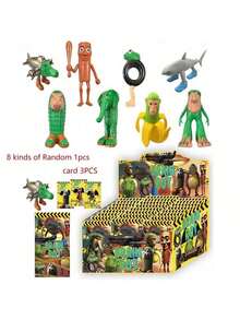 3 Style 1/20PCS Tung Tung Tung Sahur Figure Package PVC Anime Toy Tralalero Tralala Figure Toy Tung Tung Tung Sahur Toy Tralalero Tralala Shark Figurine DIY Crafts And Party Holiday Small & Prank Gifts Meme Cartoon Cute Key Ring Funny Meme Bag Pendant Gift - Multicolor - View 13