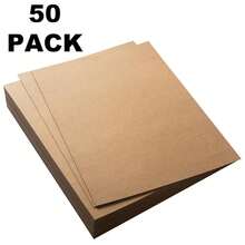 50 Pack Kraft Paper - Brown Stationery Paper- Brown Craft Paper For Arts And Craft, Drawing, D.I.Y. Projects - Letter Size Kraft Paper - Laser & Inkjet Printer Compatible - 8.5 X 11 Inches - 50包 - 查看 4