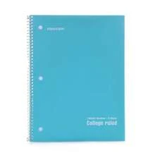 Spiral Notebooks - 1 Subject, Poly Cover, 70 Sheets, College Ruled, 8in X 10in, Bulk Pack, Primary Color Waterproof Covers, Set Of 6 - For Schoolsss, Office, Business, Professional (04659) - PolyCover-CollegeRuled - Xem 5