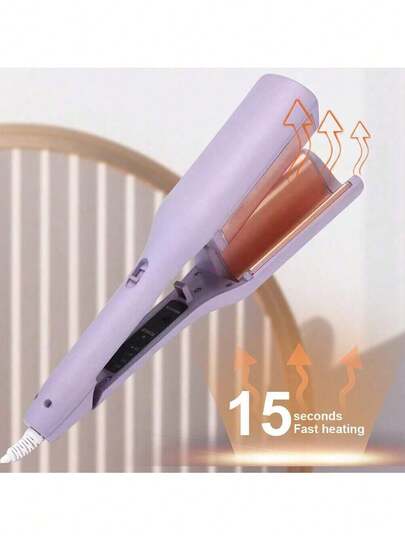 Egg Roll Hair Waver, Wave Curling Iron With 4 Temperature Control, 15s Rapid Heating French Wave Curling Iron For Women, V Shaped S Shape Beach Waver Hair Curler For Short/Medium/Long (32mm)