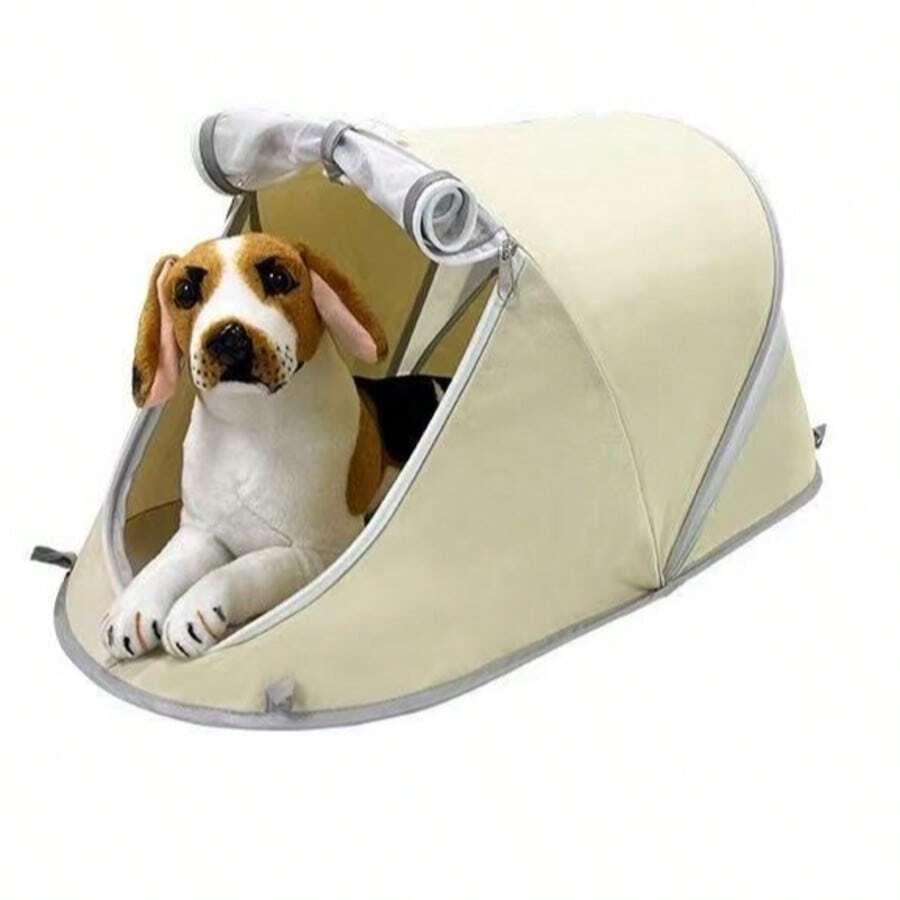 1 pezzo Tenda pieghevole per animali domestici, leggera e portatile per cani/gatti di piccola taglia, per uso interno/esterno, campeggio, picnic, rimovibile, tenda parasole per tutte le stagioni per animali domestici - Tagli Unica - Visualizzare 1