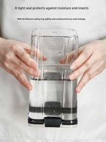 Hộp đựng thực phẩm kín hơi hàng ngày, hũ đựng thực phẩm có nắp đậy kín, hộp nhựa trong suốt kín hơi dùng để đựng thảo mộc, gia vị, đồ dùng nhà bếp, đồ dùng nhỏ hàng ngày, chống ẩm, chống va đập. - Nhiều màu - Xem 5