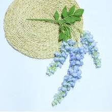 1件/3件装人造紫藤花，白色丝绸仿真紫藤花，塑料悬挂花，适用于家居派对婚礼装饰、仿真植物、秋季装饰、房间、书桌、花园装饰、情人节、礼物、生日、毕业典礼、家居装饰、返校季、学习用品 - 白色 - 查看 4