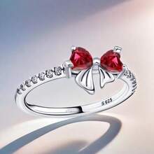 2026 New Valentine's Day Shining Bowknot Zirconia Ring Original Finger Wedding Ring DIY Women Fine Jewelry Gift - Bow - View 24