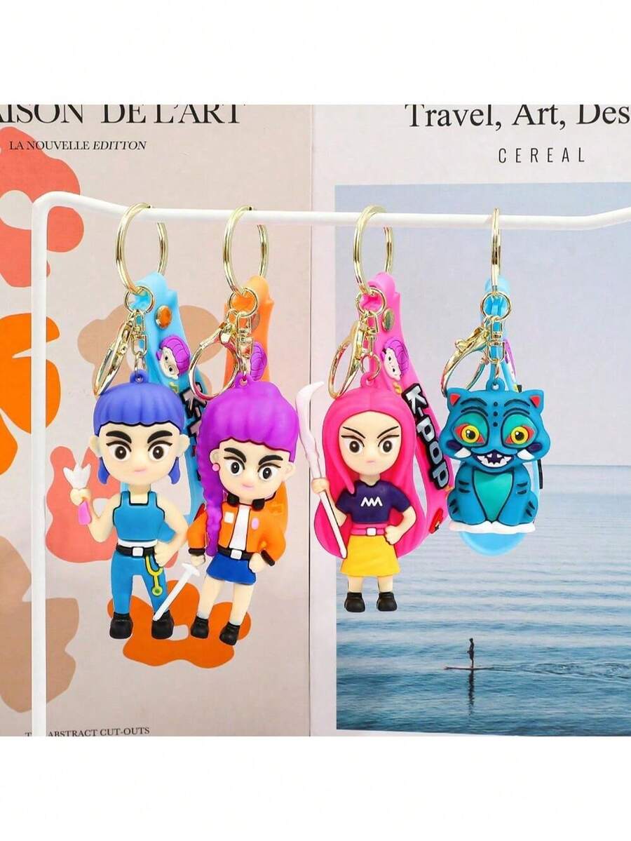1pc New K-POP Girl Group Witch Keychain Pendant, Cartoon Anime High-Quality Bag Accessory, Holiday Gift
